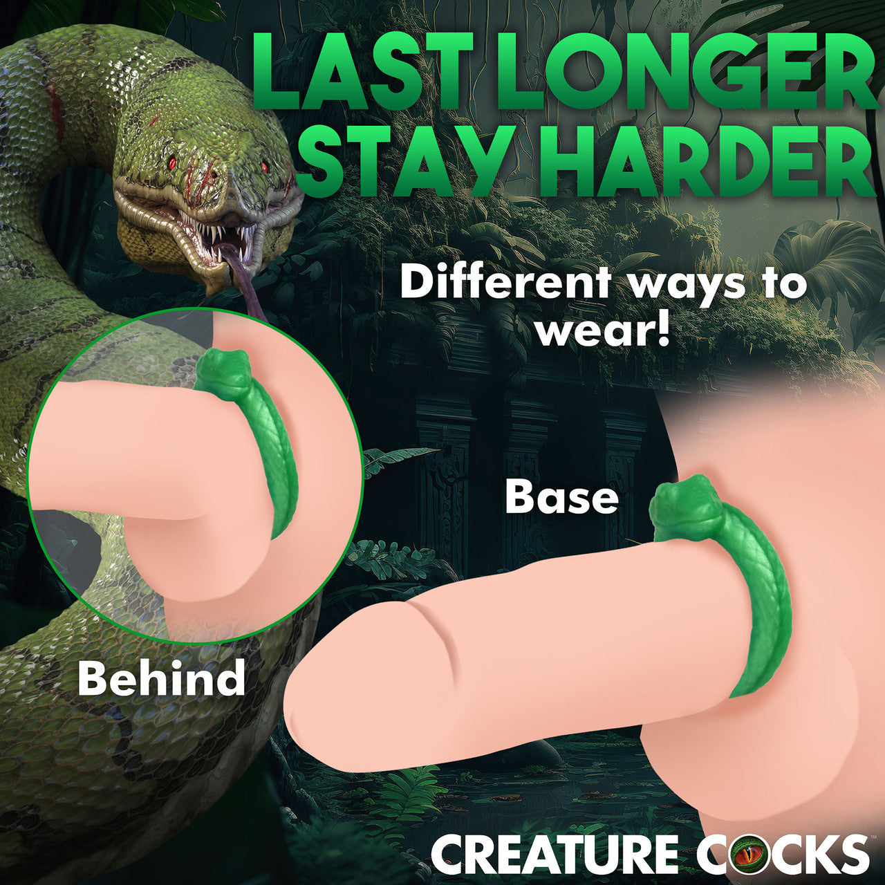 Serpentine Silicone Cock Ring By Creature Cocks