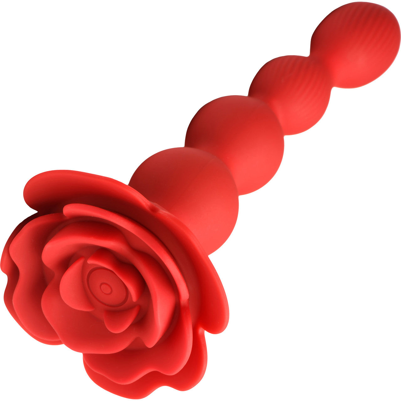 Bloomgasm Rose Twirl 10X Vibrating & Rotating Rechargeable Silicone Anal Beads - Red Bloomgasm Rose Twirl 10X Vibrating & Rotating Rechargeable Silicone Anal Beads - Red