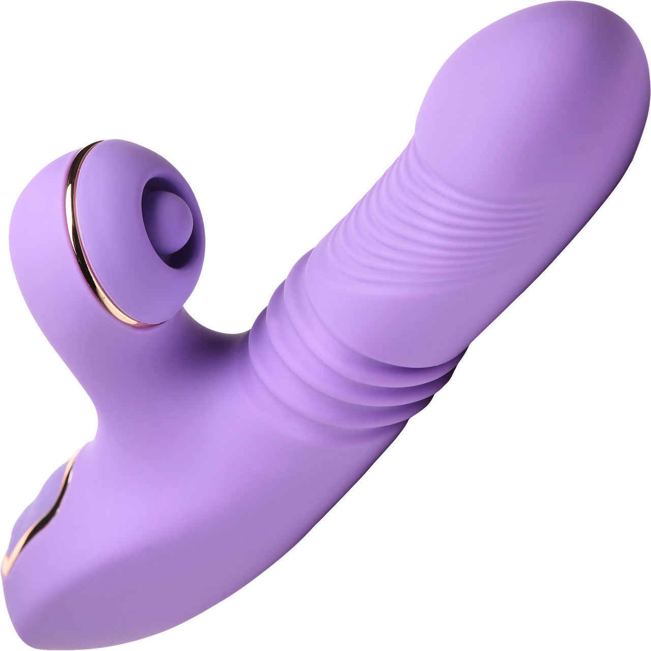 Shegasm Pro-Thrust Max Rechargeable Silicone Thrusting Warming Pulsing Rabbit Vibrator - Purple Shegasm Pro-Thrust Max Rechargeable Silicone Thrusting Warming Pulsing Rabbit Vibrator - Purple