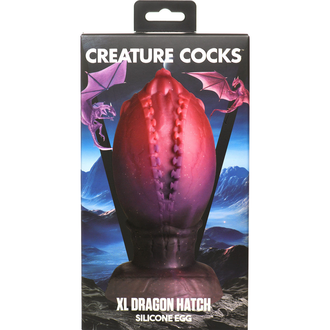 Dragon Hatch Silicone Egg 7" Butt Plug With Suction Cup By Creature Cocks - XL