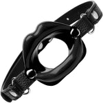 Master Series Juicy Lips Silicone Open Mouth Gag - Black