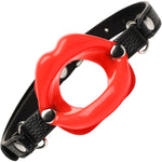 Master Series Juicy Lips Silicone Open Mouth Gag - Red