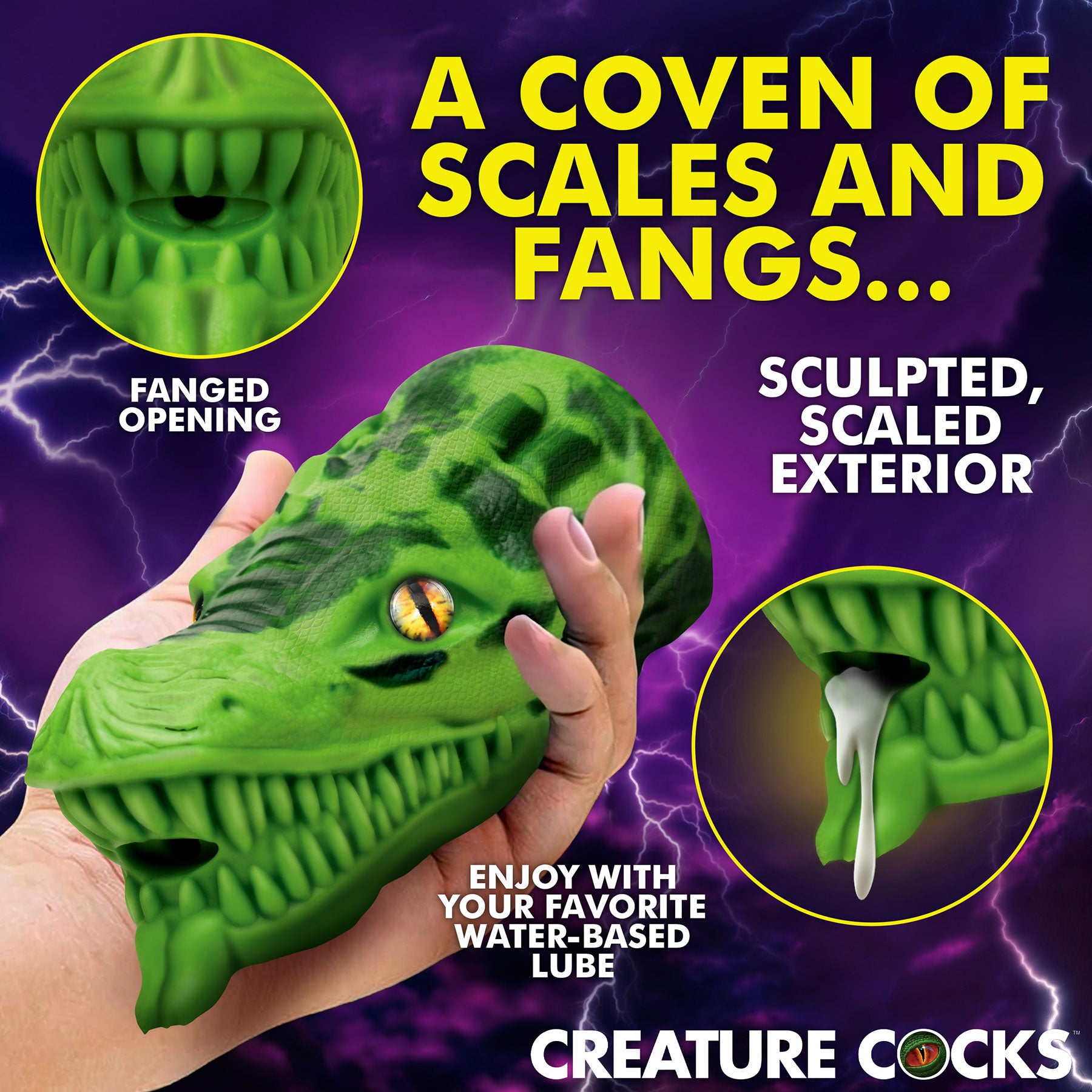 Dragon Tamer Silicone Penis Stroker By Creature Cocks - Green