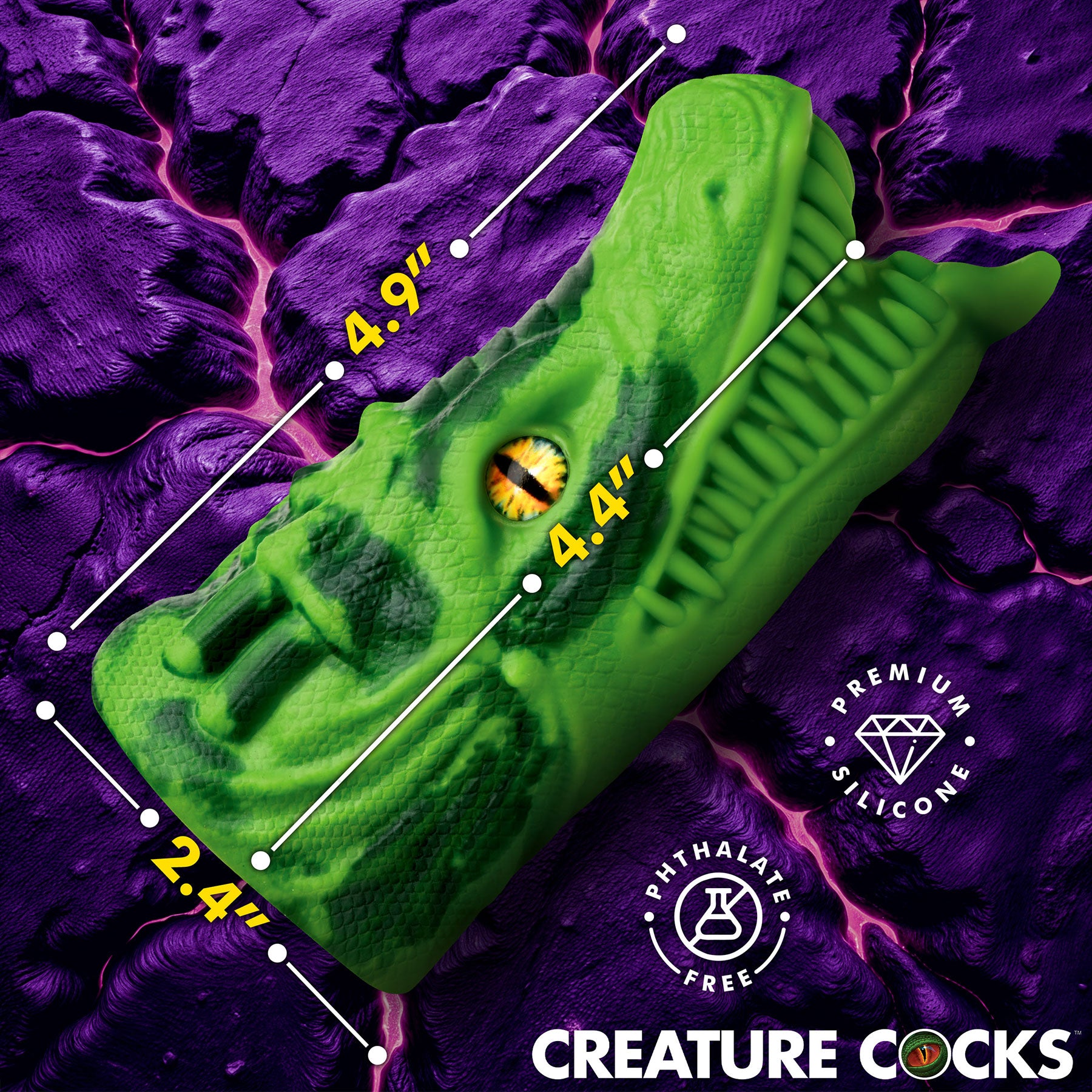 Dragon Tamer Silicone Penis Stroker By Creature Cocks - Green