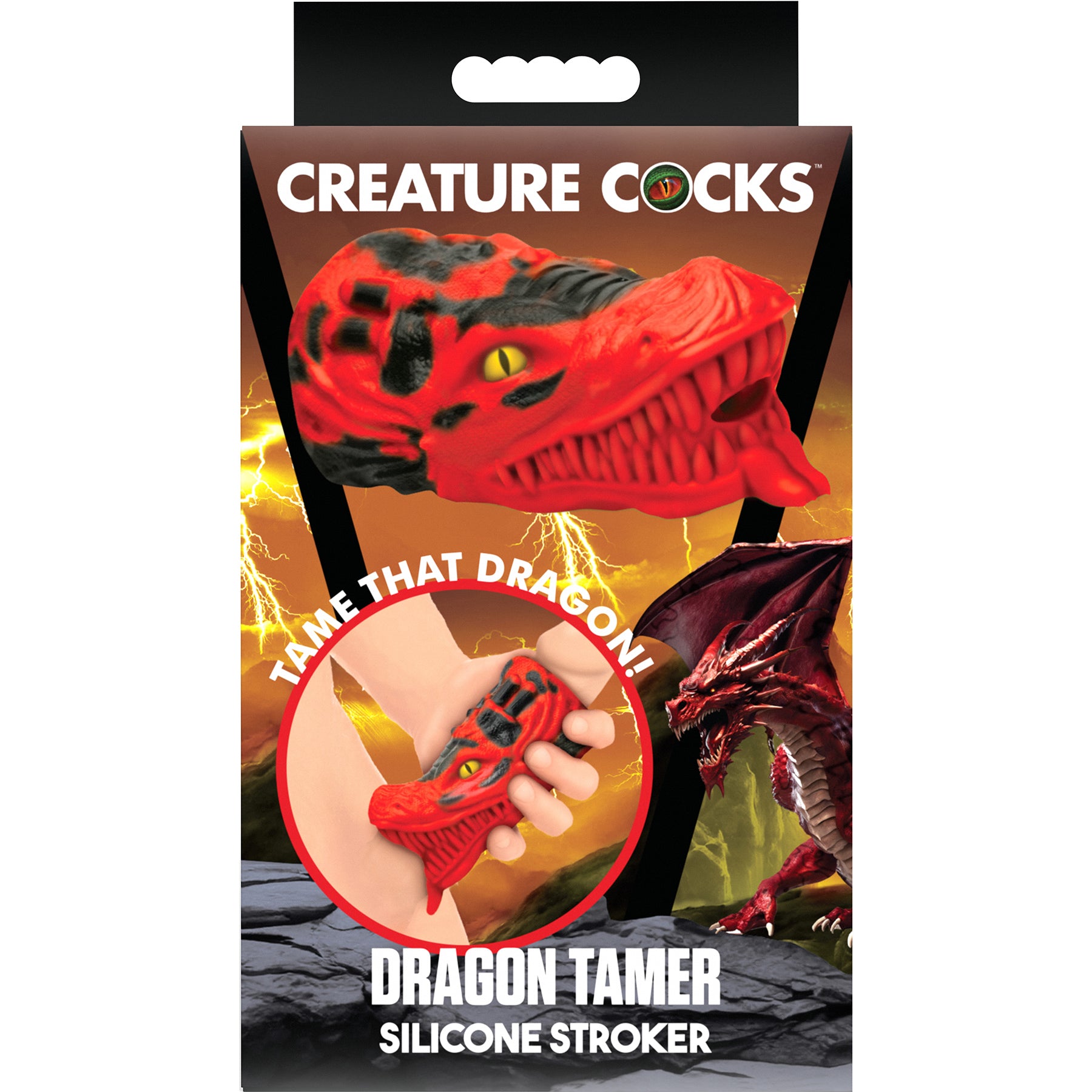 Dragon Tamer Silicone Penis Stroker By Creature Cocks - Red