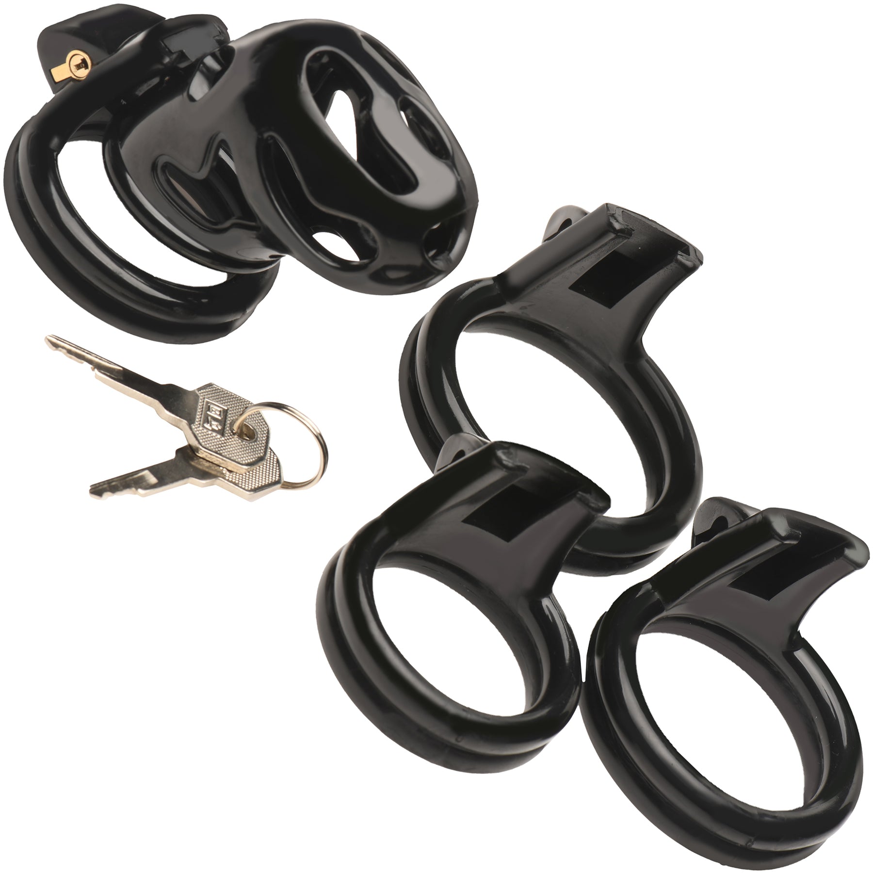 Master Series Hard Stop Double Ring Chastity Cage