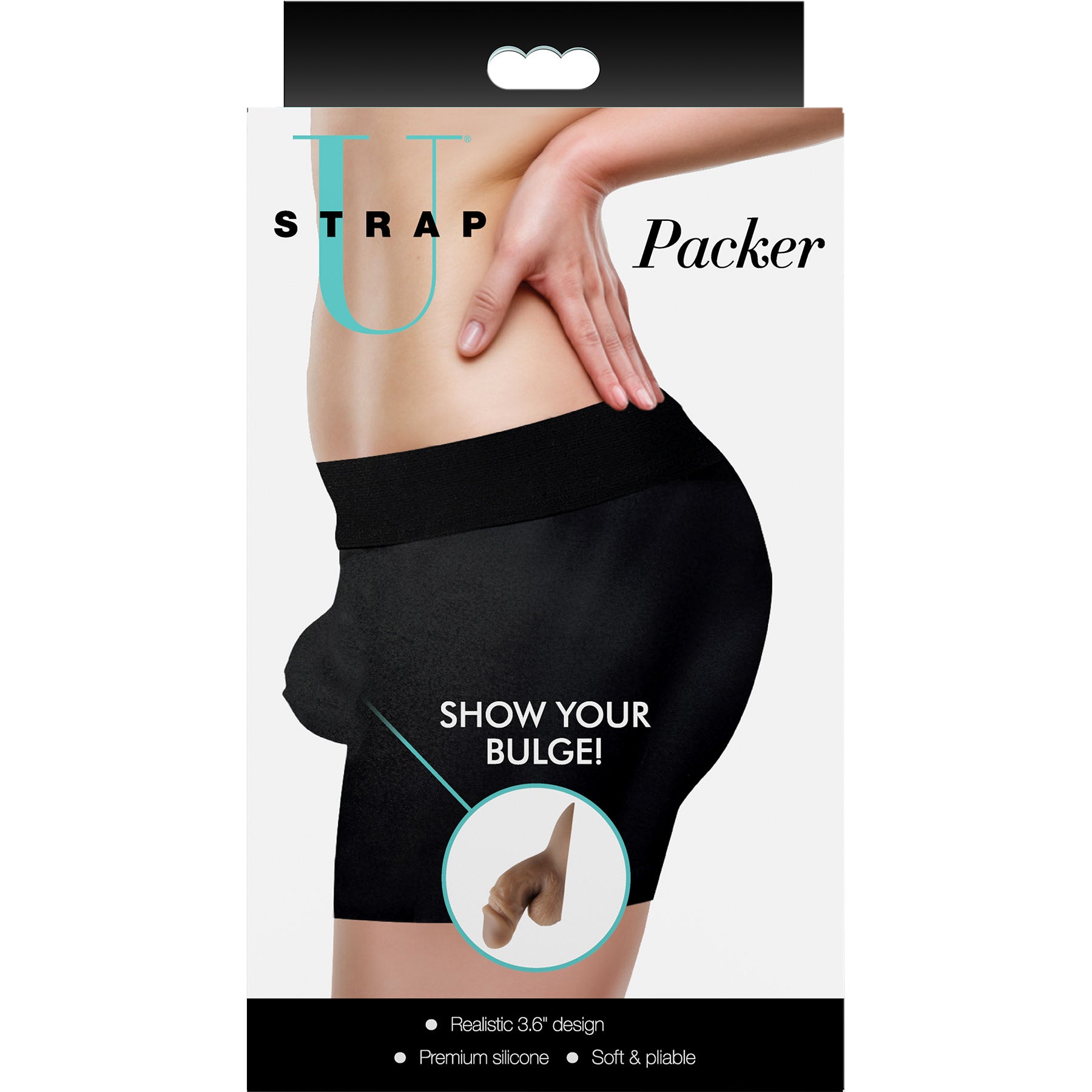 Strap U 3.6" Silicone Packer Dildo - Caramel