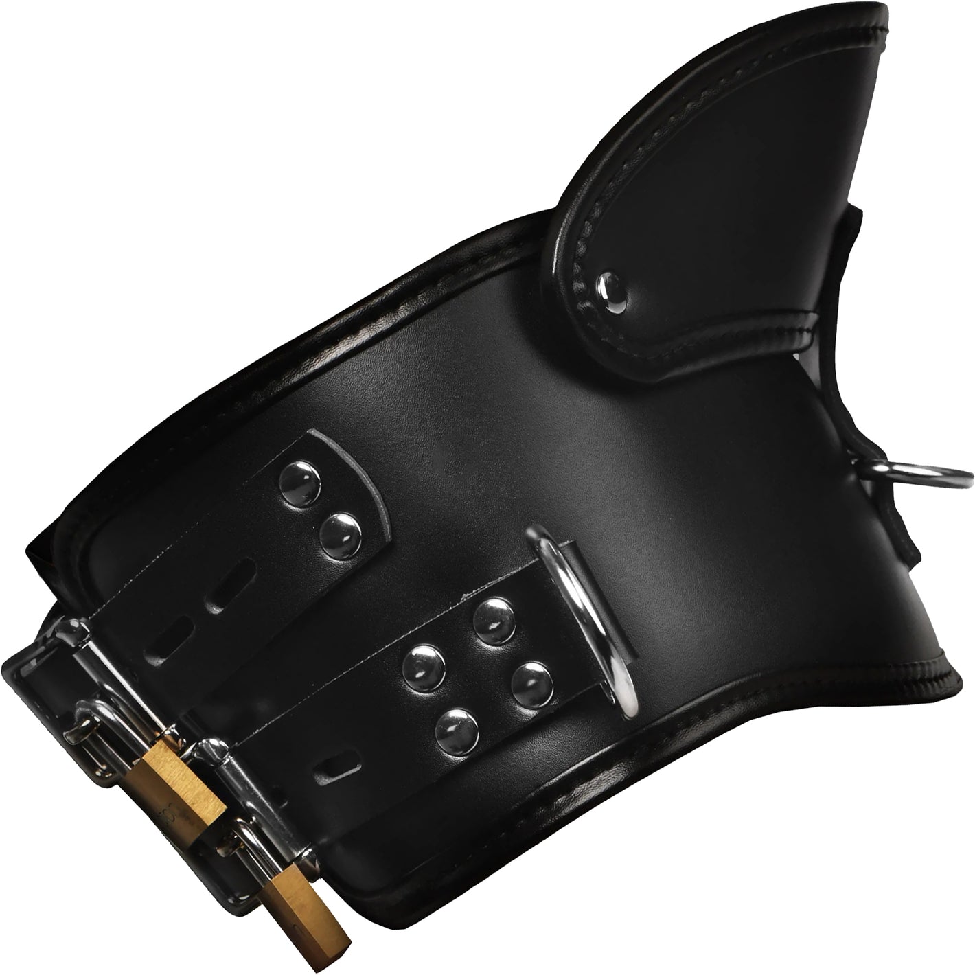 Master Series Rigid Locking Posture Collar with Chin Brace - Black