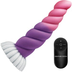 Cloud Rider Unicorn Vibrating 6.4" Silicone Dildo With Remote By Creature Cock