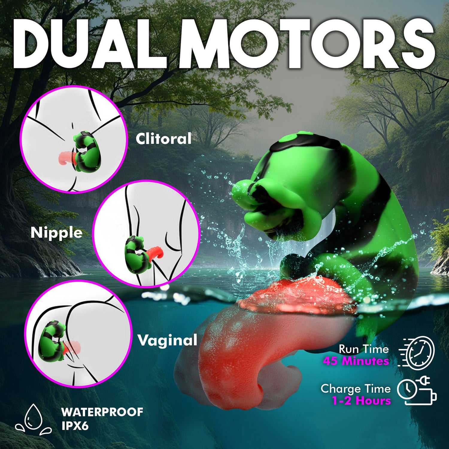 Tongue Lasher Licking & Vibrating Silicone Stimulator By Creature Cocks