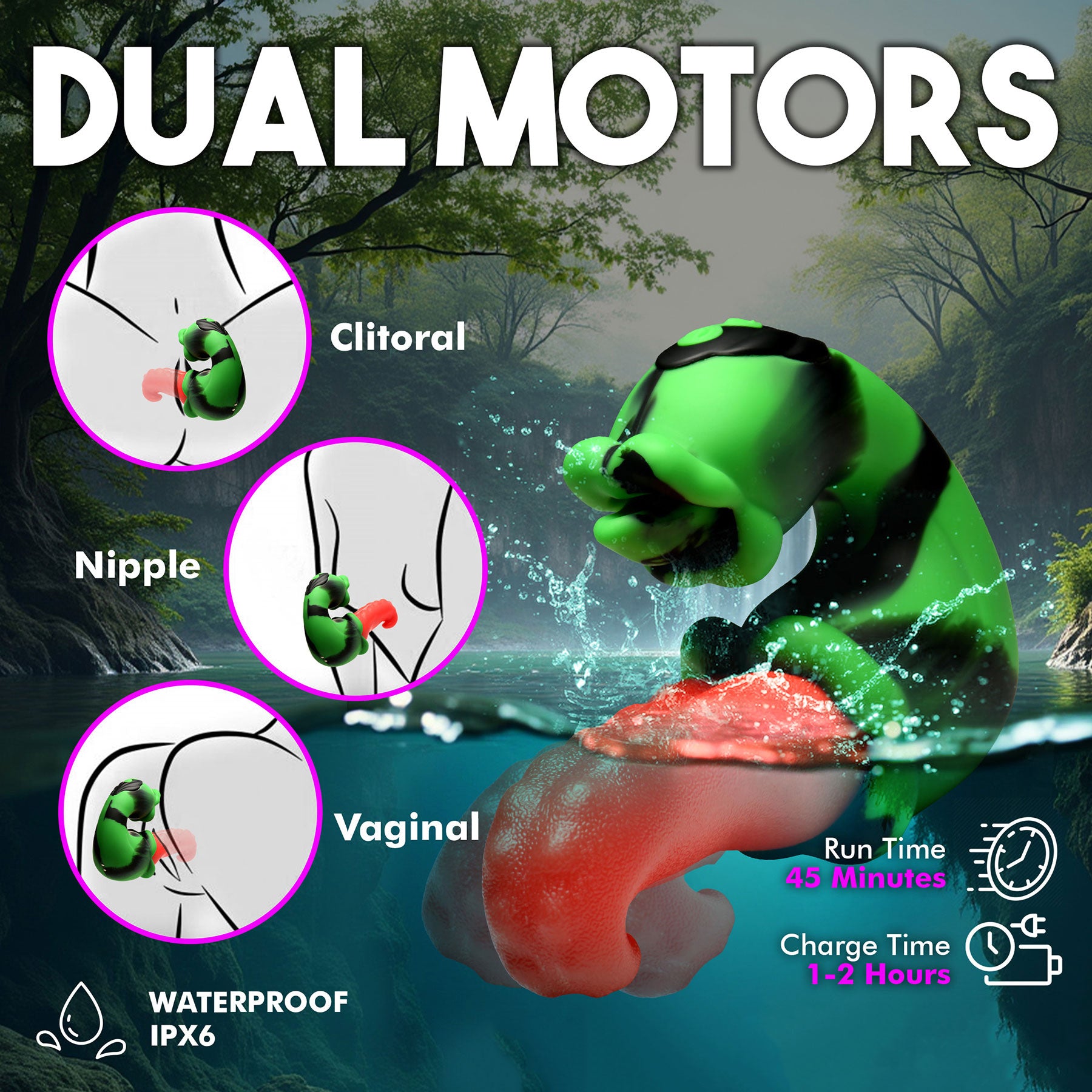 Tongue Lasher Licking & Vibrating Silicone Stimulator By Creature Cocks