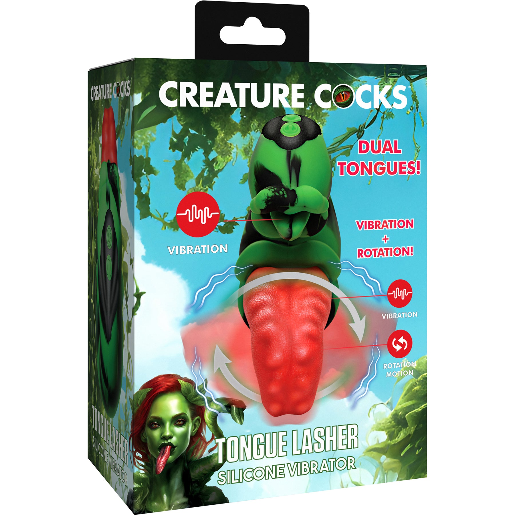 Tongue Lasher Licking & Vibrating Silicone Stimulator By Creature Cocks