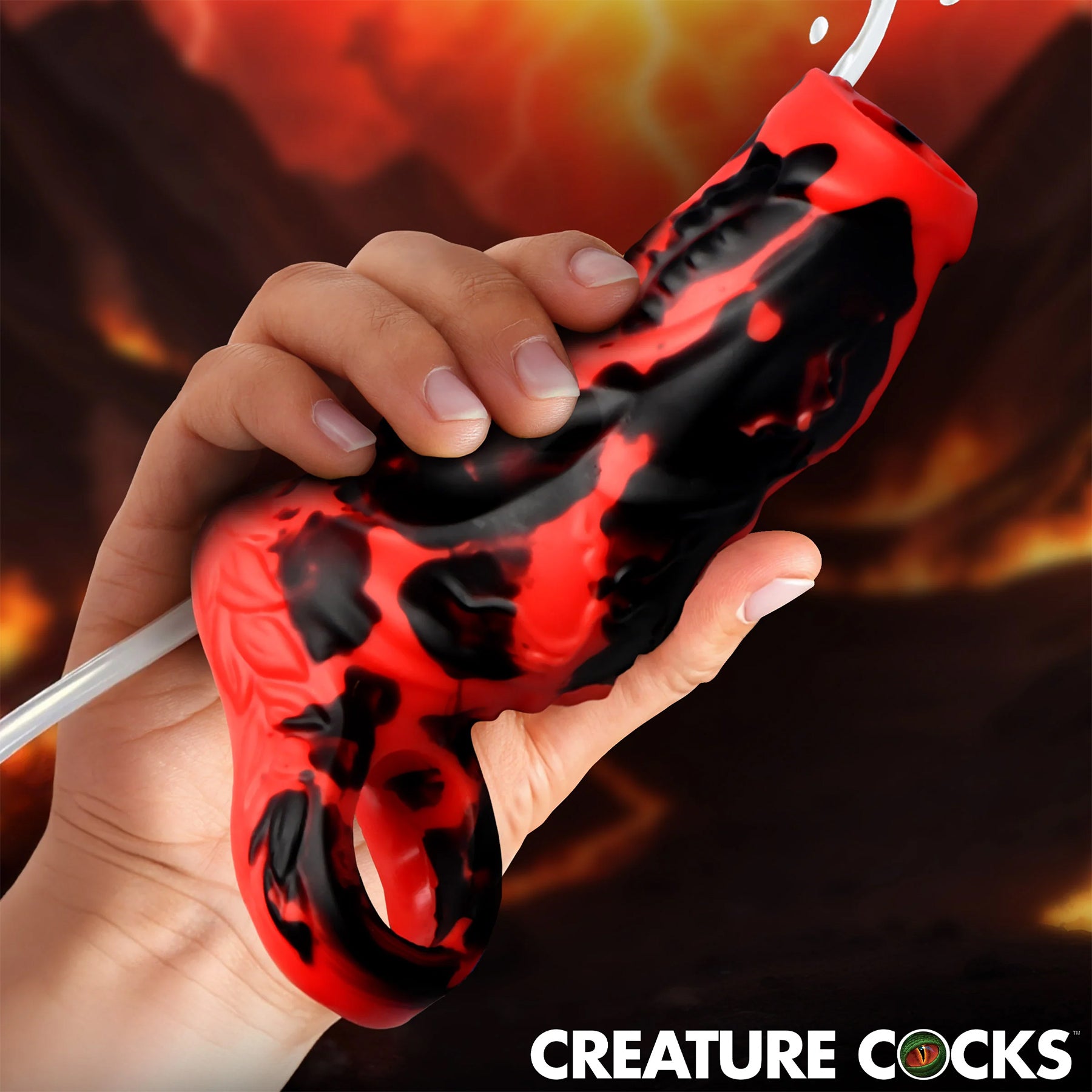 Hell Hound Squirting Silicone Penis Enhancer By Creature Cocks
