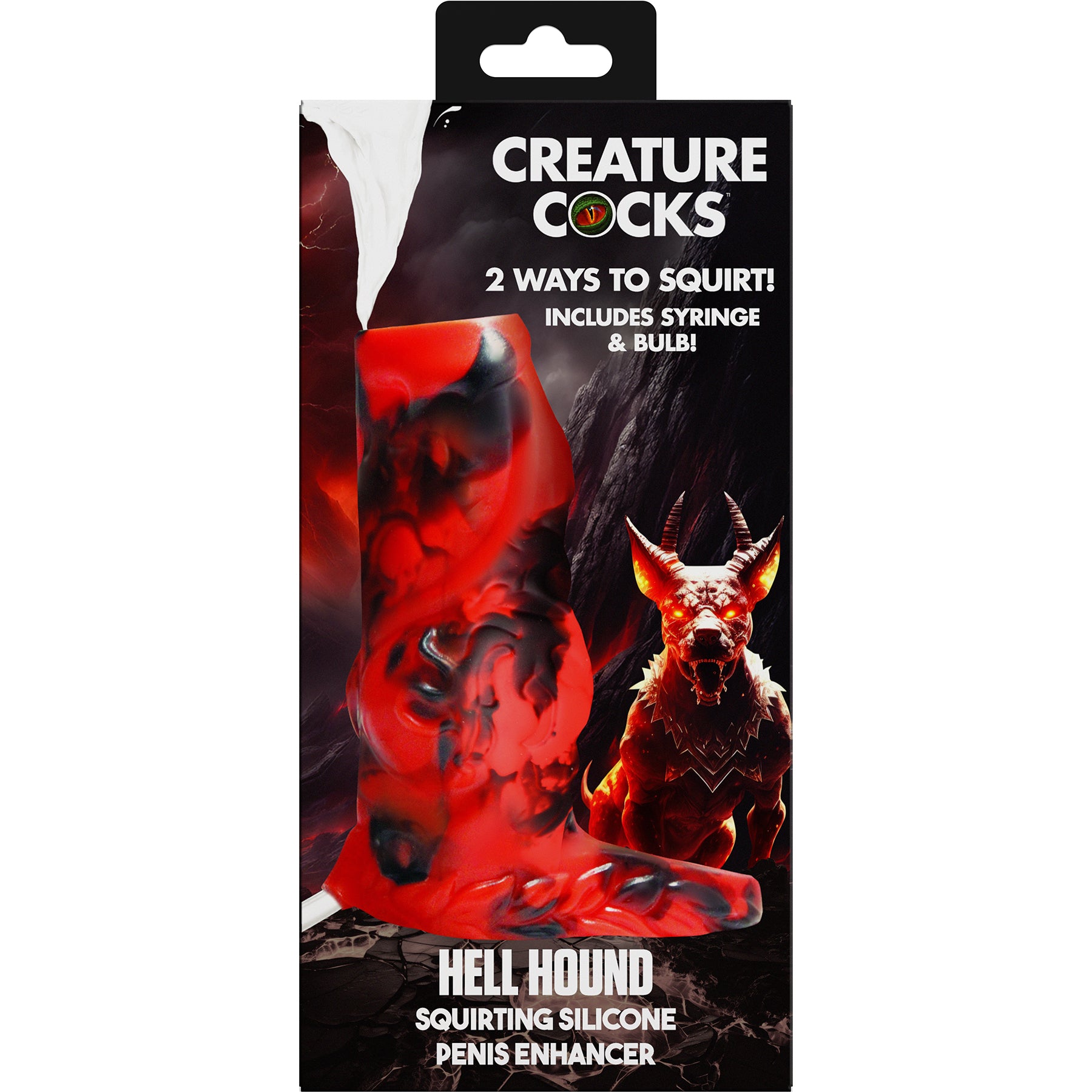 Hell Hound Squirting Silicone Penis Enhancer By Creature Cocks