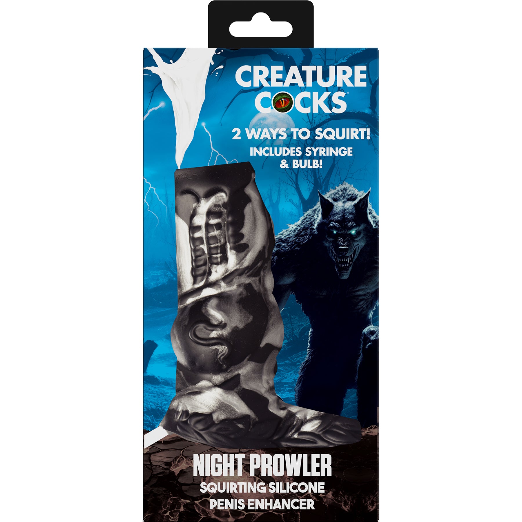 Night Prowler Squirting Silicone Penis Enhancer By Creature Cocks