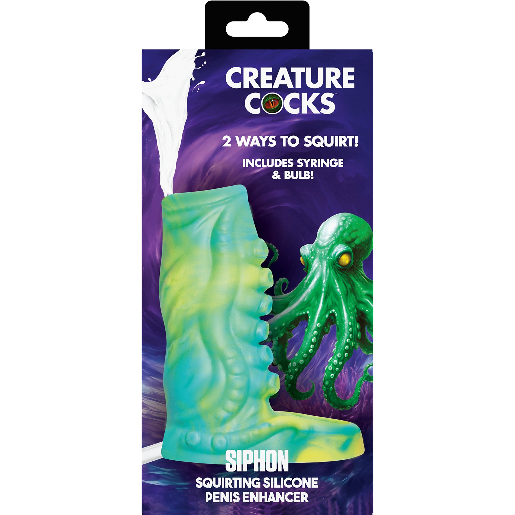 Tentacle Squirting Silicone Penis Enhancer By Creature Cocks - Green