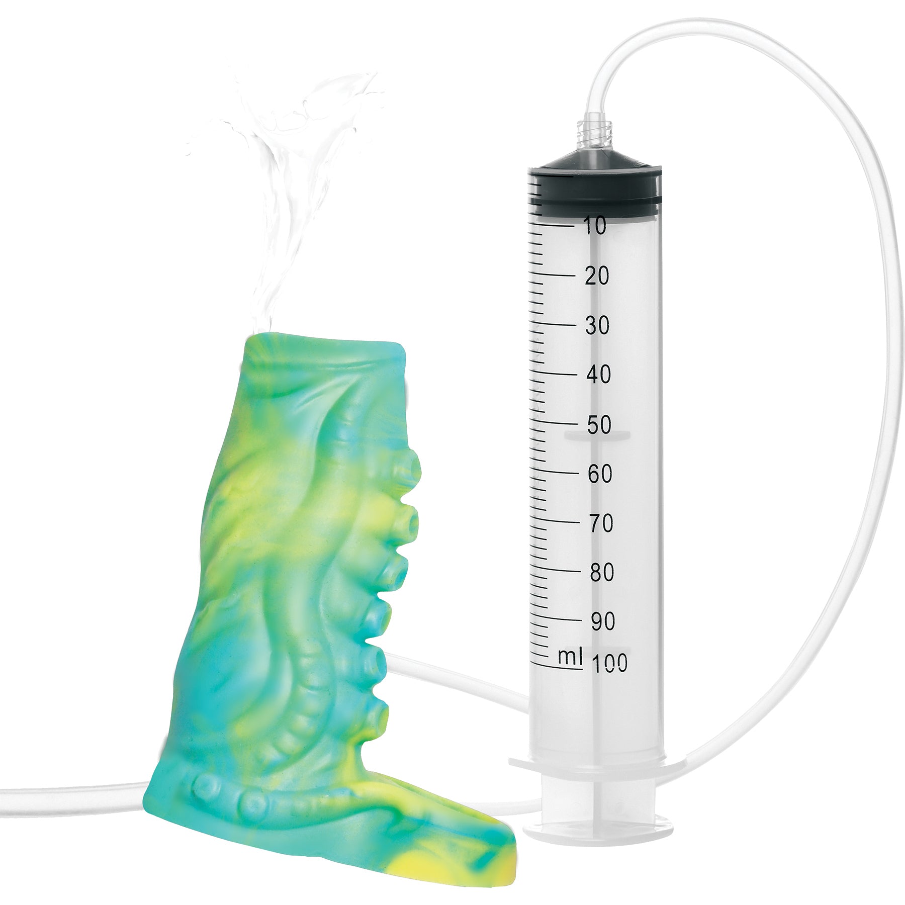 Tentacle Squirting Silicone Penis Enhancer By Creature Cocks - Green