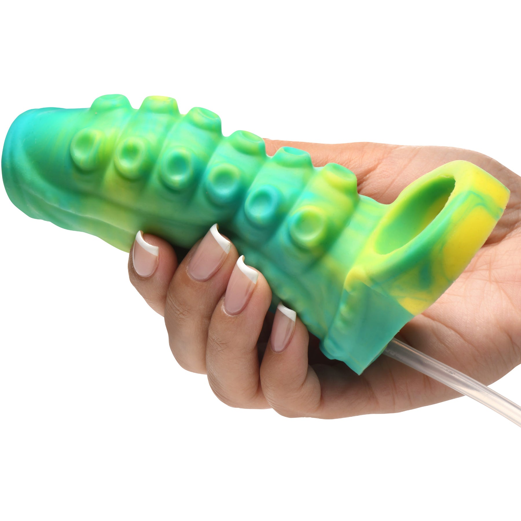 Tentacle Squirting Silicone Penis Enhancer By Creature Cocks - Green