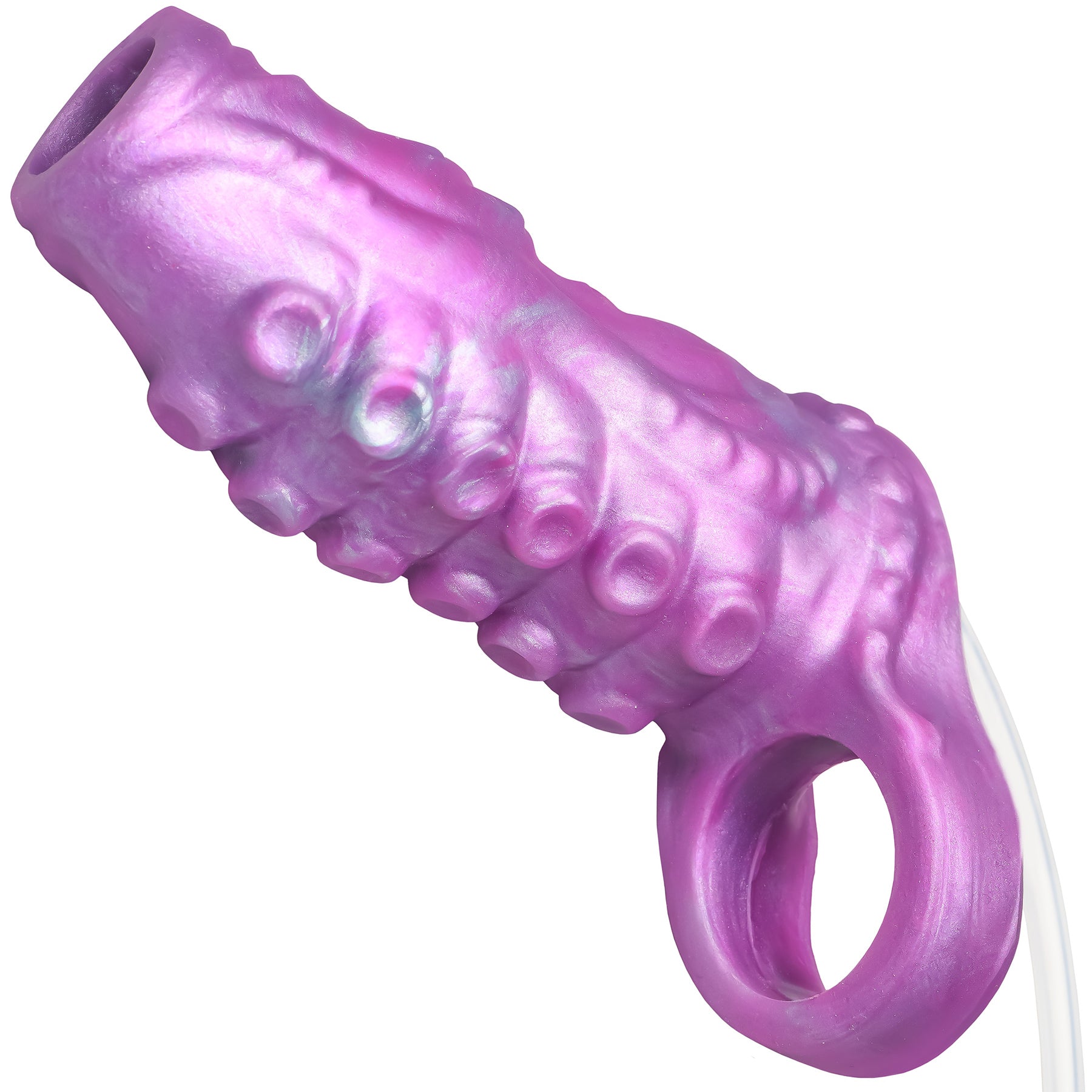 Tentacle Squirting Silicone Penis Enhancer By Creature Cocks - Purple