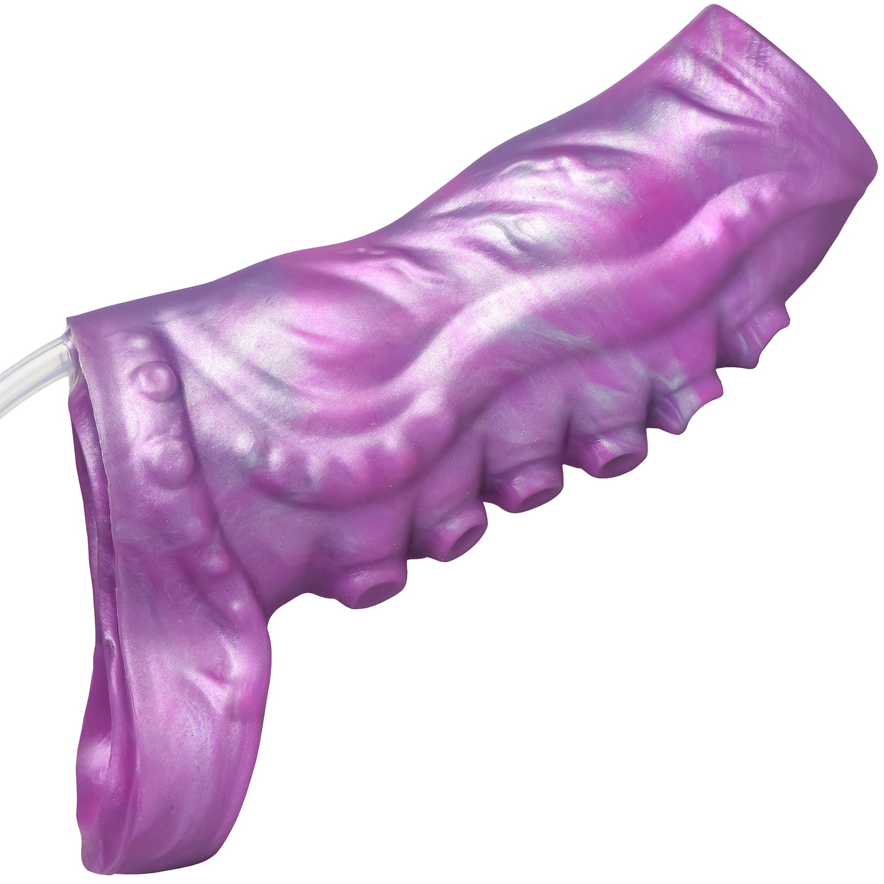 Tentacle Squirting Silicone Penis Enhancer By Creature Cocks - Purple