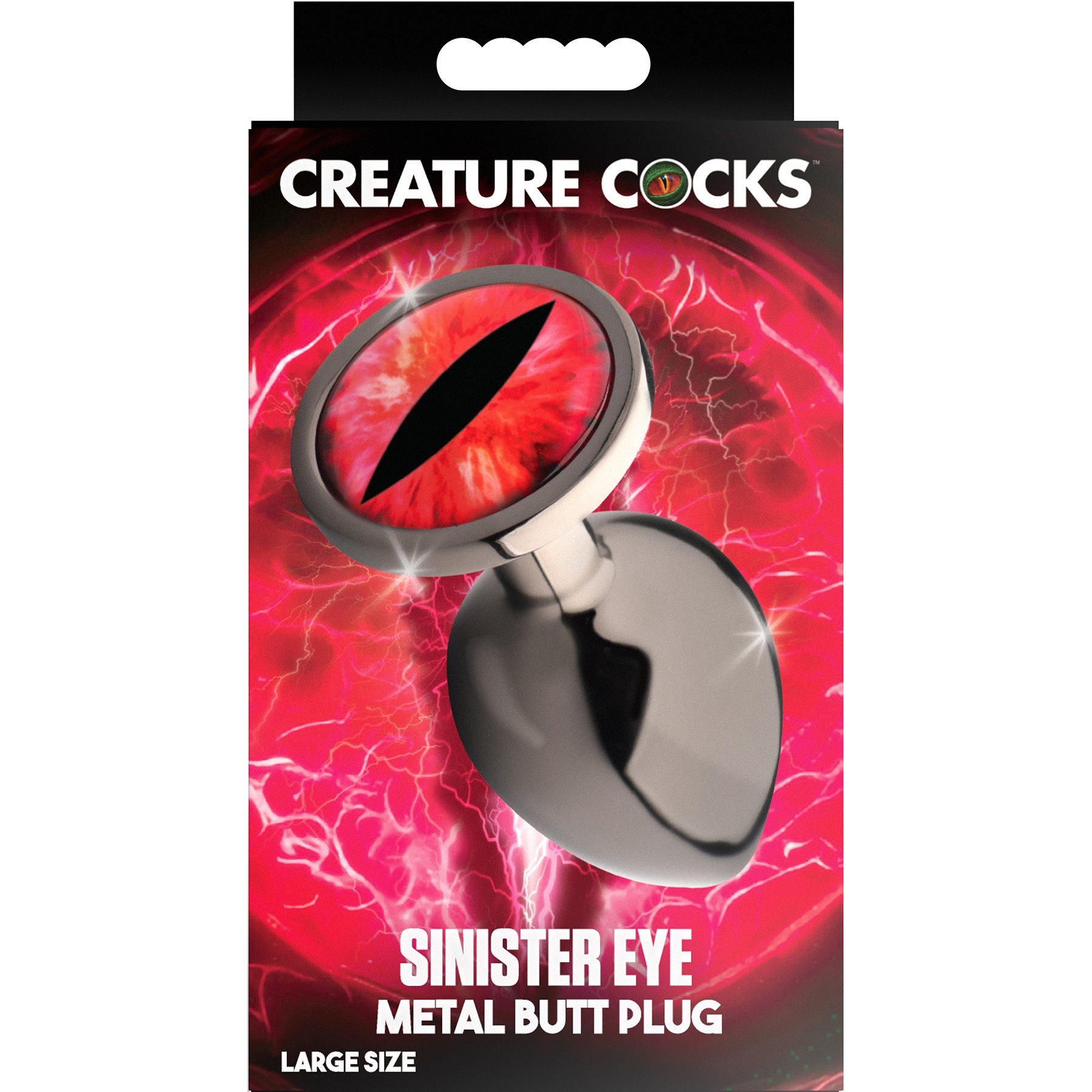 Sinister Eye Red Eye Metal Butt Plug By Creature Cocks - Large