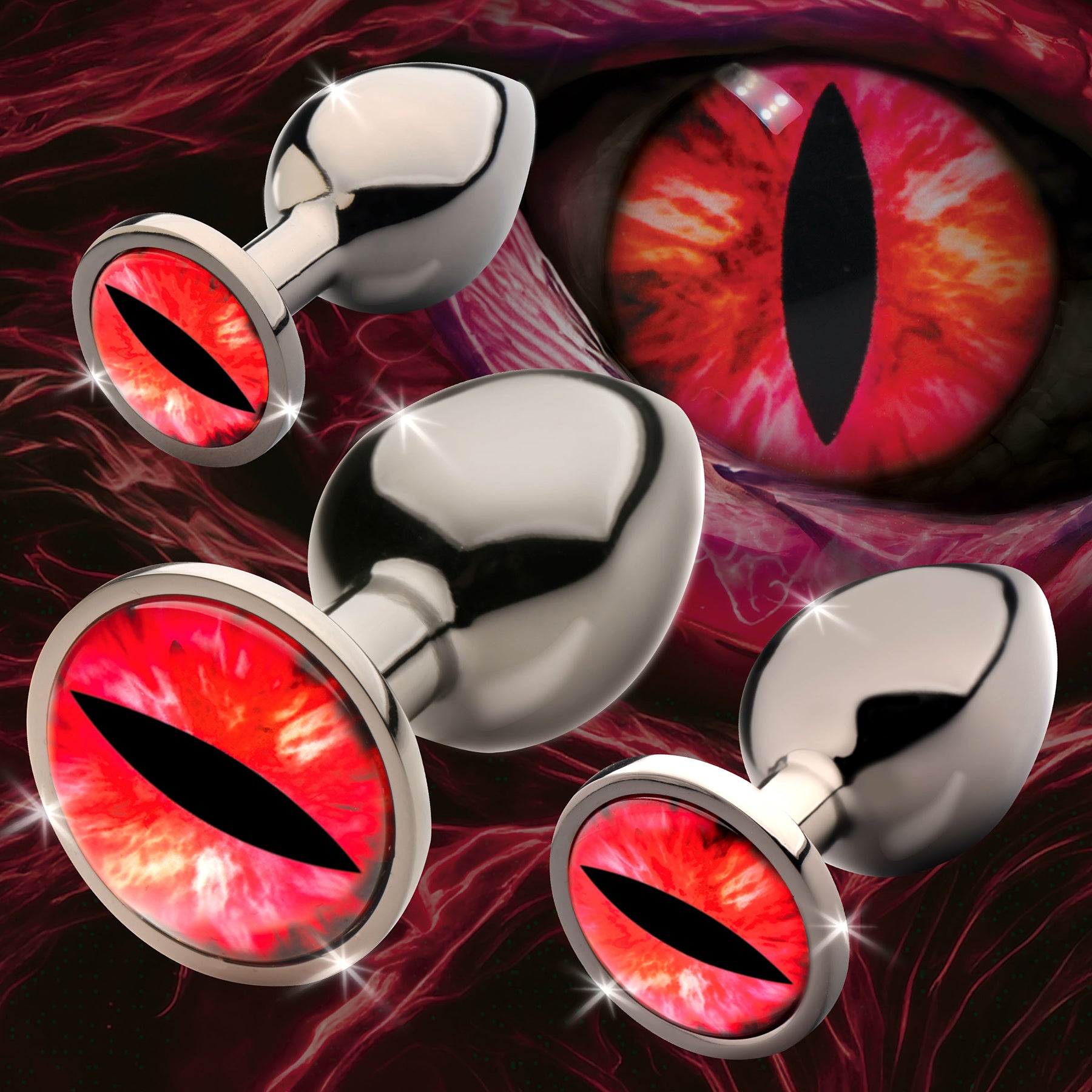 Sinister Eye Red Eye Metal Butt Plug By Creature Cocks