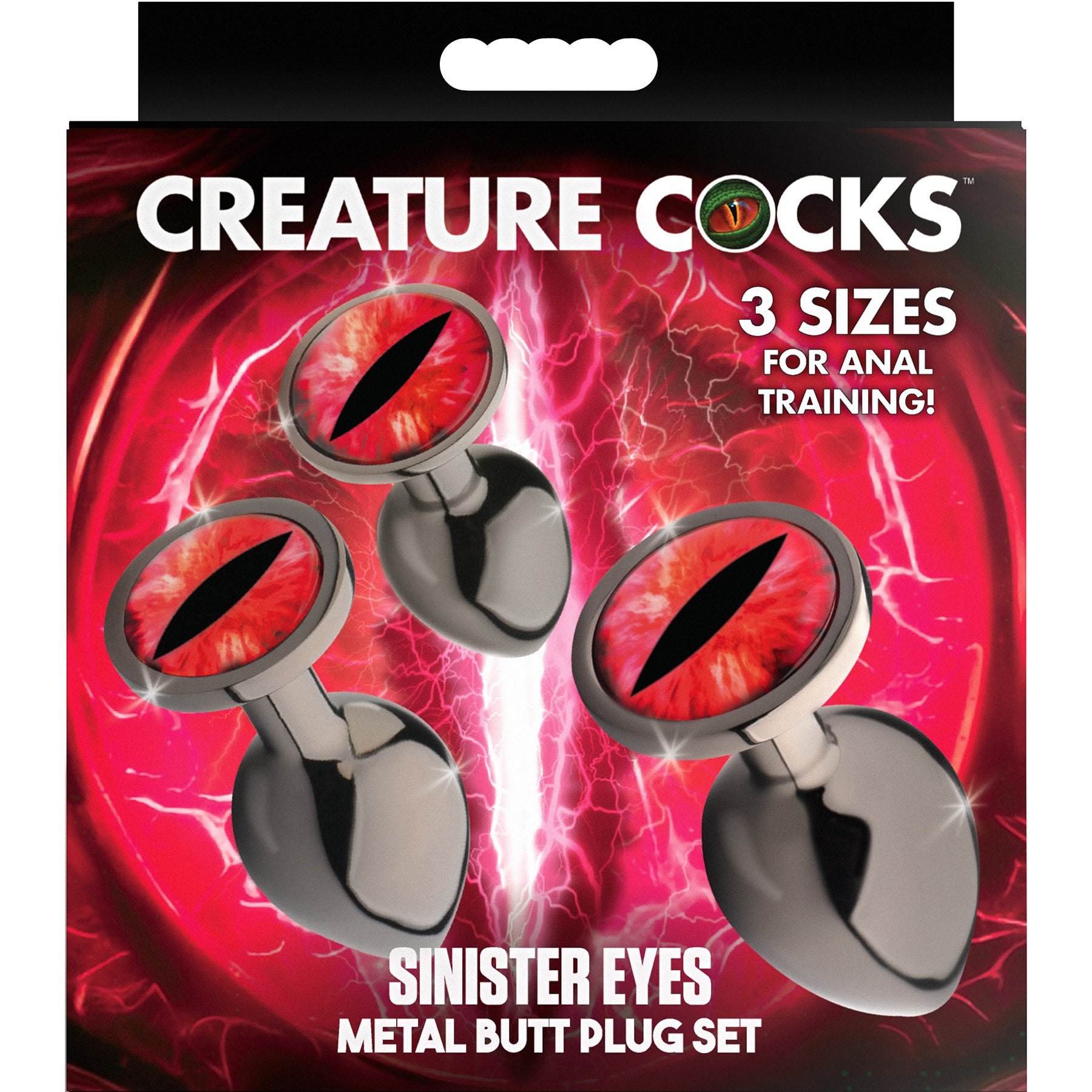 Sinister Eye Red Eye Metal Butt Plug By Creature Cocks - Anal Training Kit