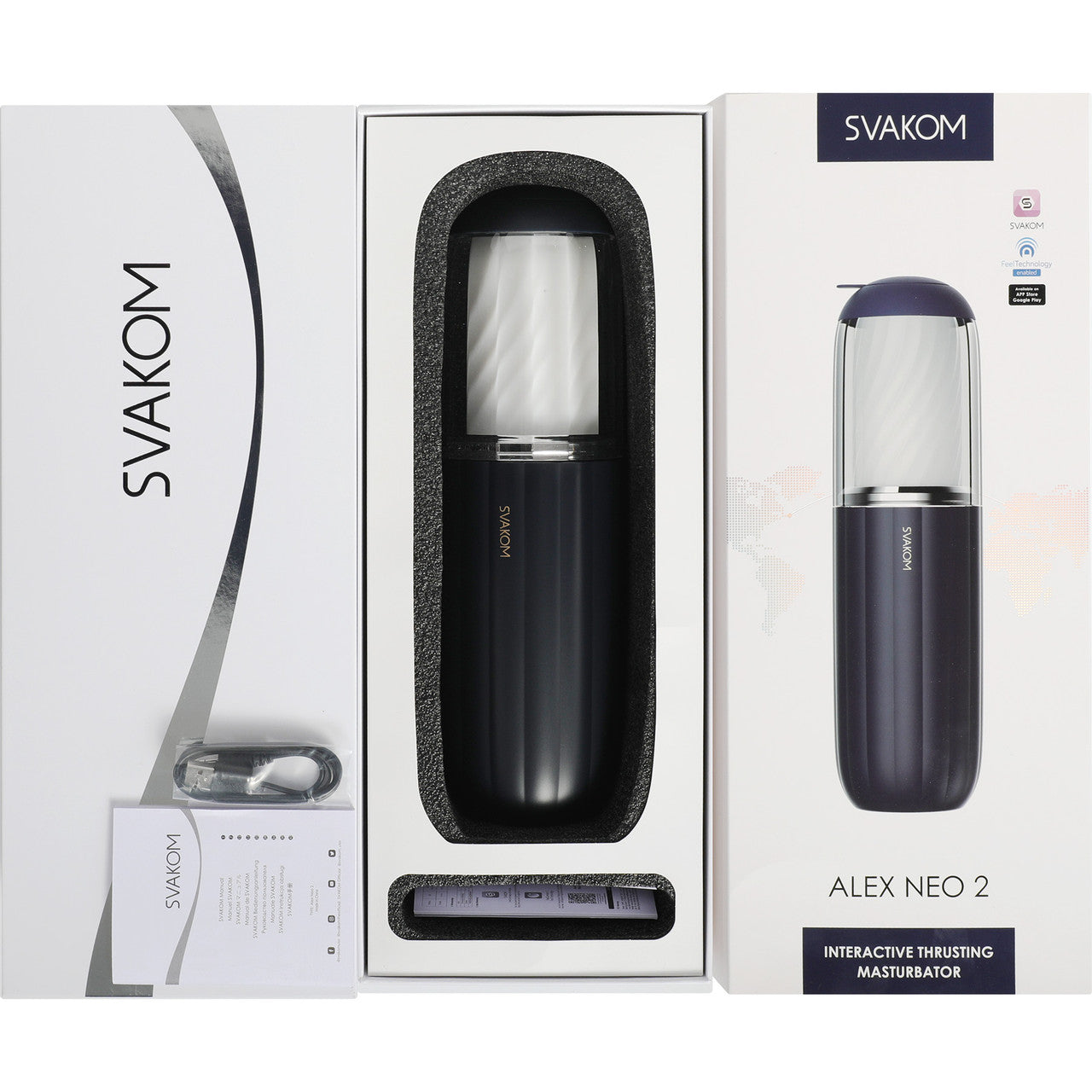SVAKOM ALEX NEO 2 Powerful Thrusting App Enabled Interactive Penis Masturbator