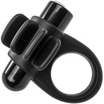 Charged Skooch Vibrating Silicone Cock Ring By Screaming O - Black
