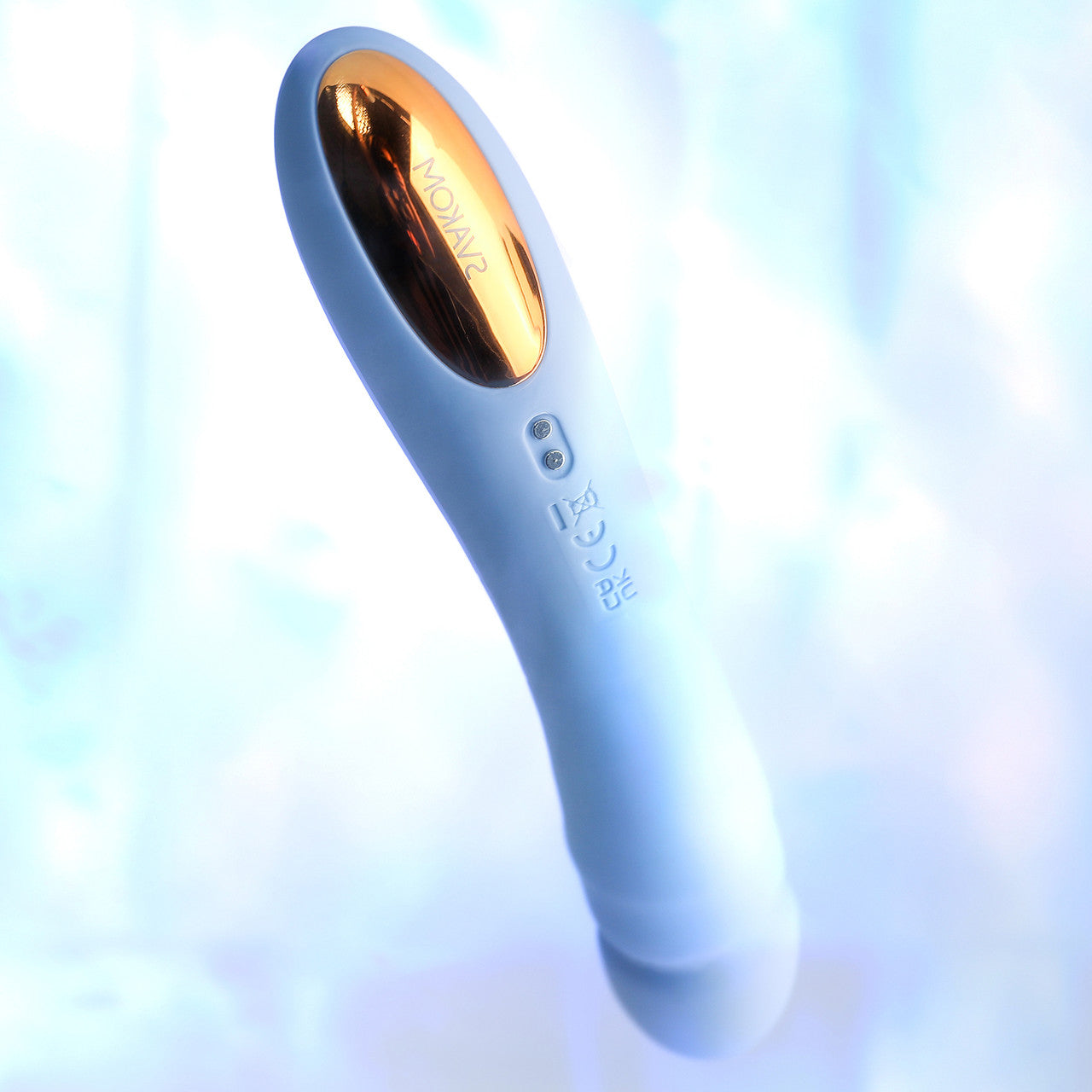 SVAKOM AVA NEO Waterproof Rechargeable Interactive Thrusting Silicone Vibrator - Blue