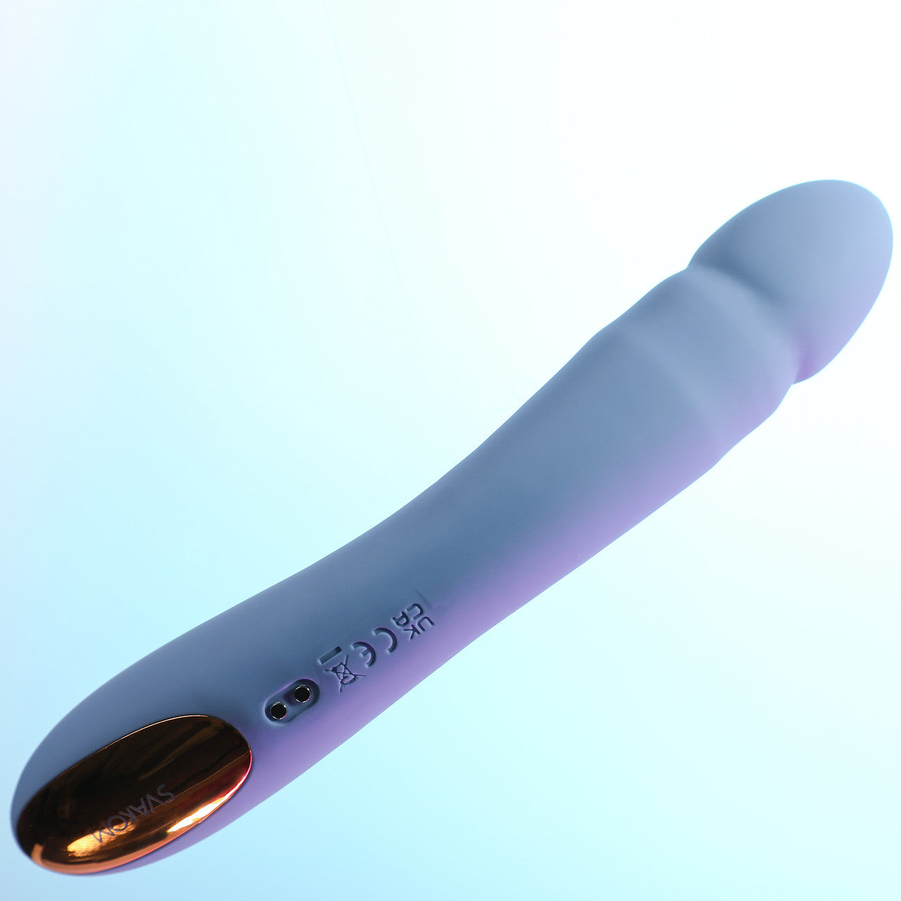 SVAKOM AVA NEO Waterproof Rechargeable Interactive Thrusting Silicone Vibrator - Blue