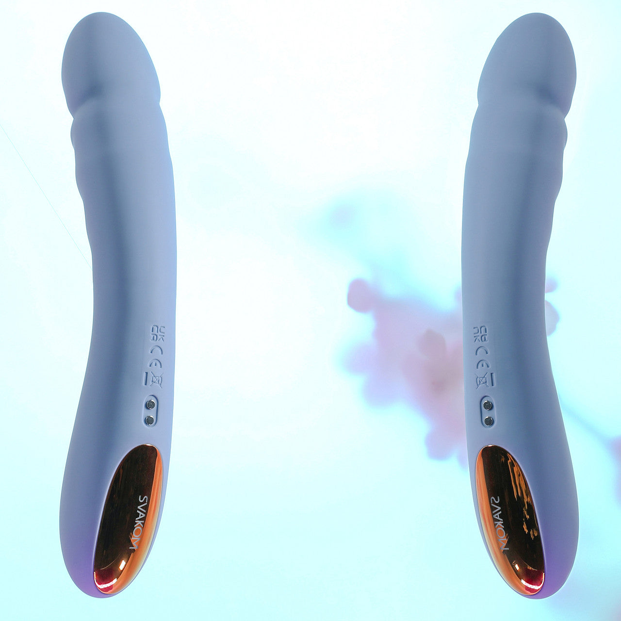 SVAKOM AVA NEO Waterproof Rechargeable Interactive Thrusting Silicone Vibrator - Blue