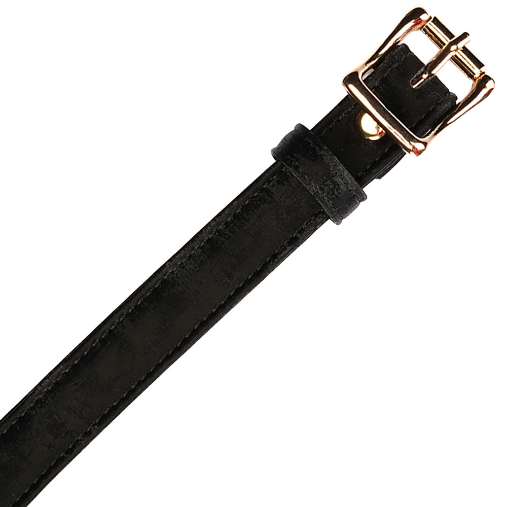 Boudoir Amor Black Blindfold with Gold Buckle By Liebe Seele