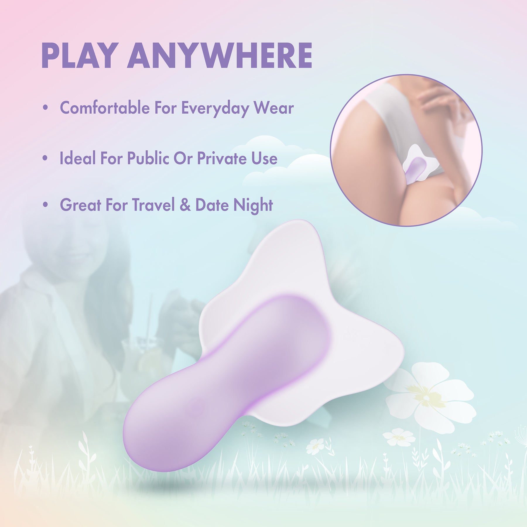 Play With Me Flutter Love Rechargeable Silicone Clitoral Vibrator By Blush