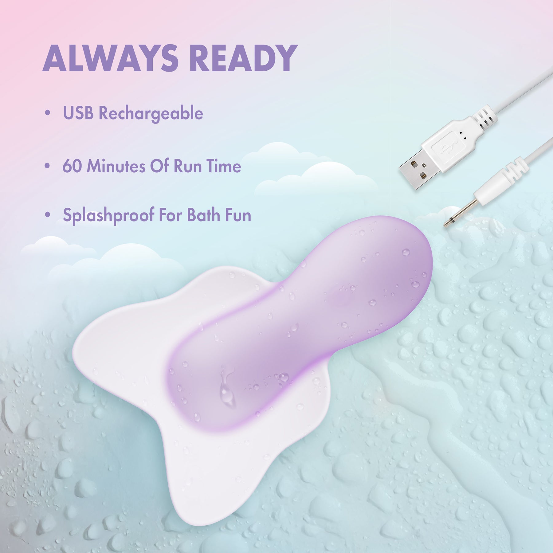 Play With Me Flutter Love Rechargeable Silicone Clitoral Vibrator By Blush