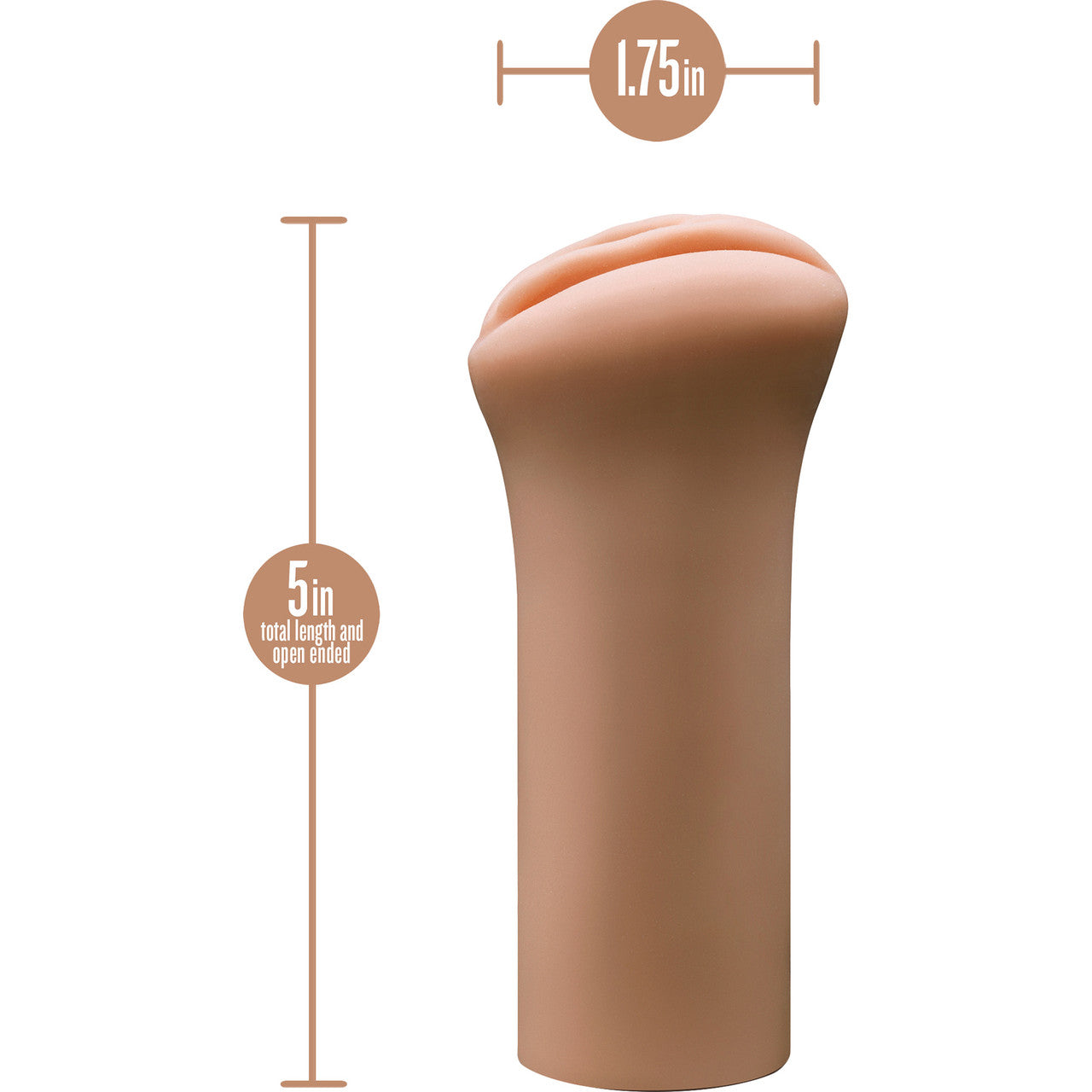 EnLust Molly Open Ended Vagina Penis Masturbator By Blush - Caramel