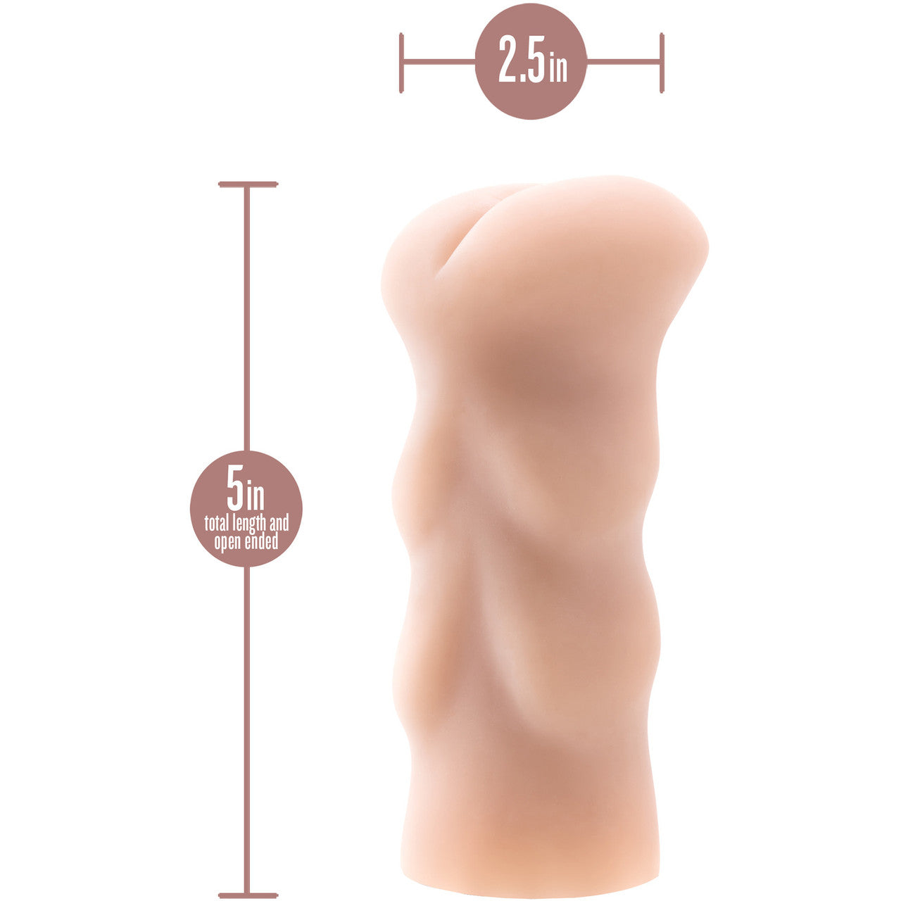 EnLust Cassie Open Ended Anal Penis Masturbator By Blush - Vanilla