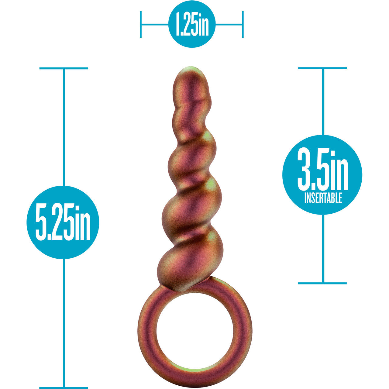 Anal Adventures Matrix Spiral Loop Silicone Butt Plug By Blush - Copper