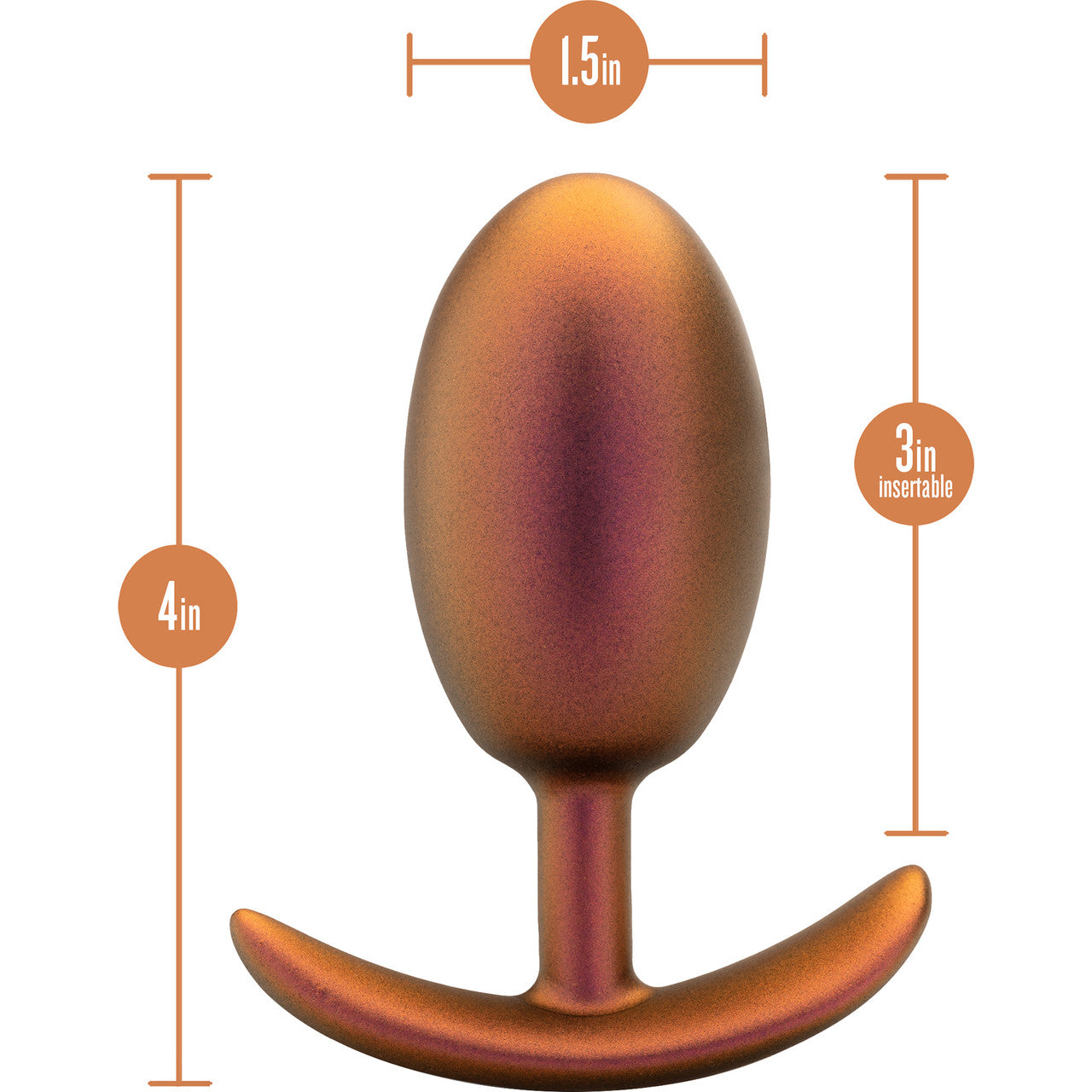 Anal Adventures Matrix Neutron Silicone Butt Plug By Blush - Cosmic Copper