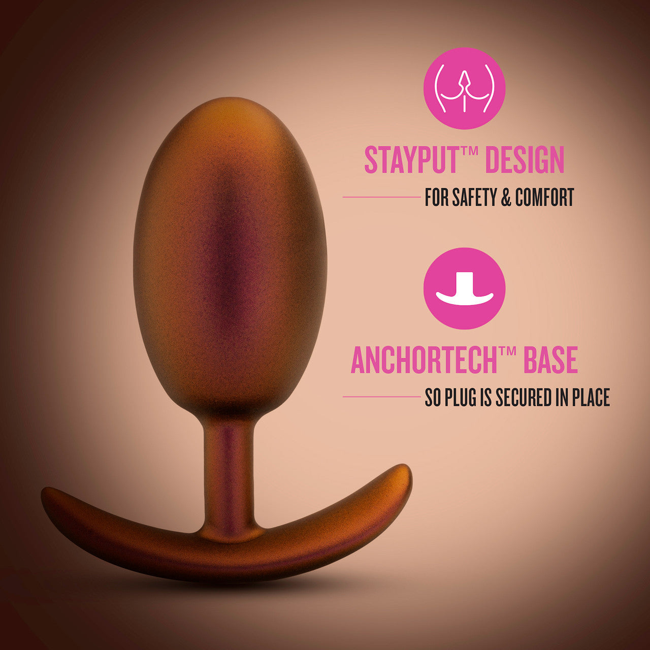 Anal Adventures Matrix Neutron Silicone Butt Plug By Blush - Cosmic Copper