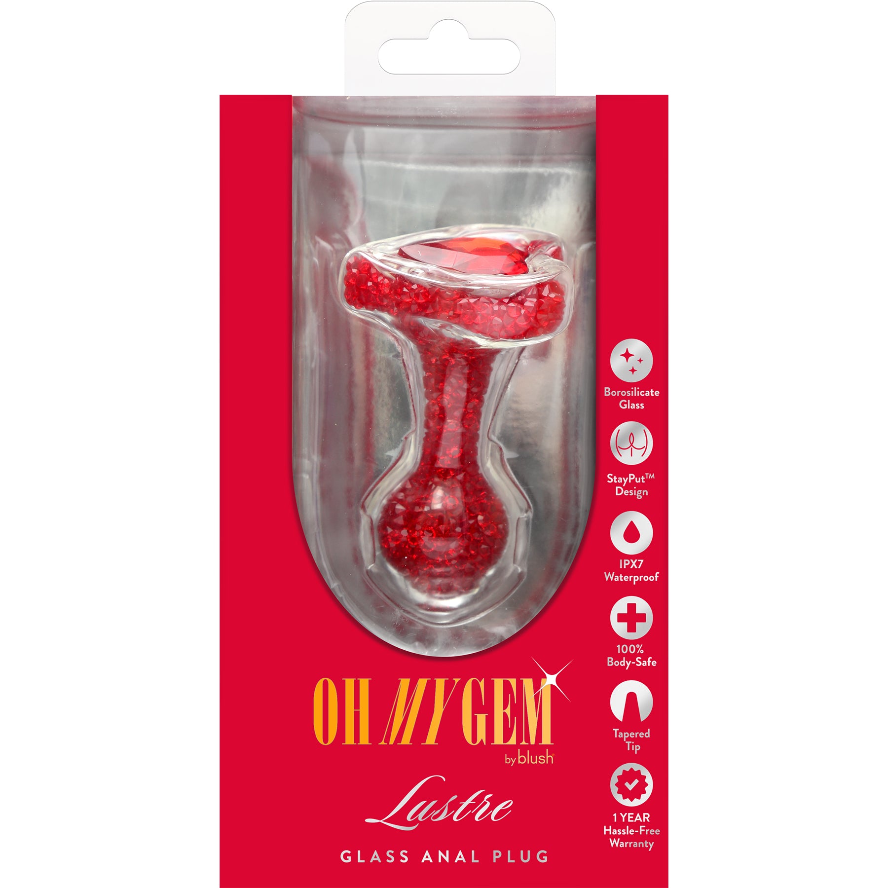 Oh My Gem Lustre Glass Anal Plug By Blush