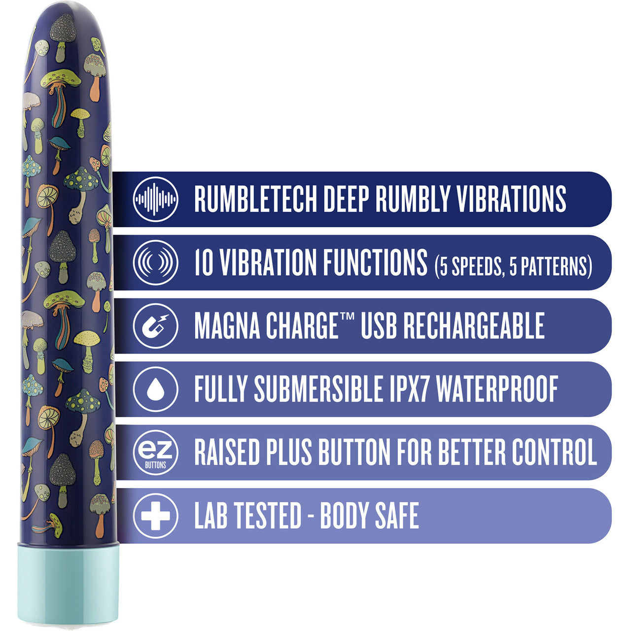 Limited Addiction Dreamscape Rechargeable Waterproof Slimline Vibrator By Blush - Blue