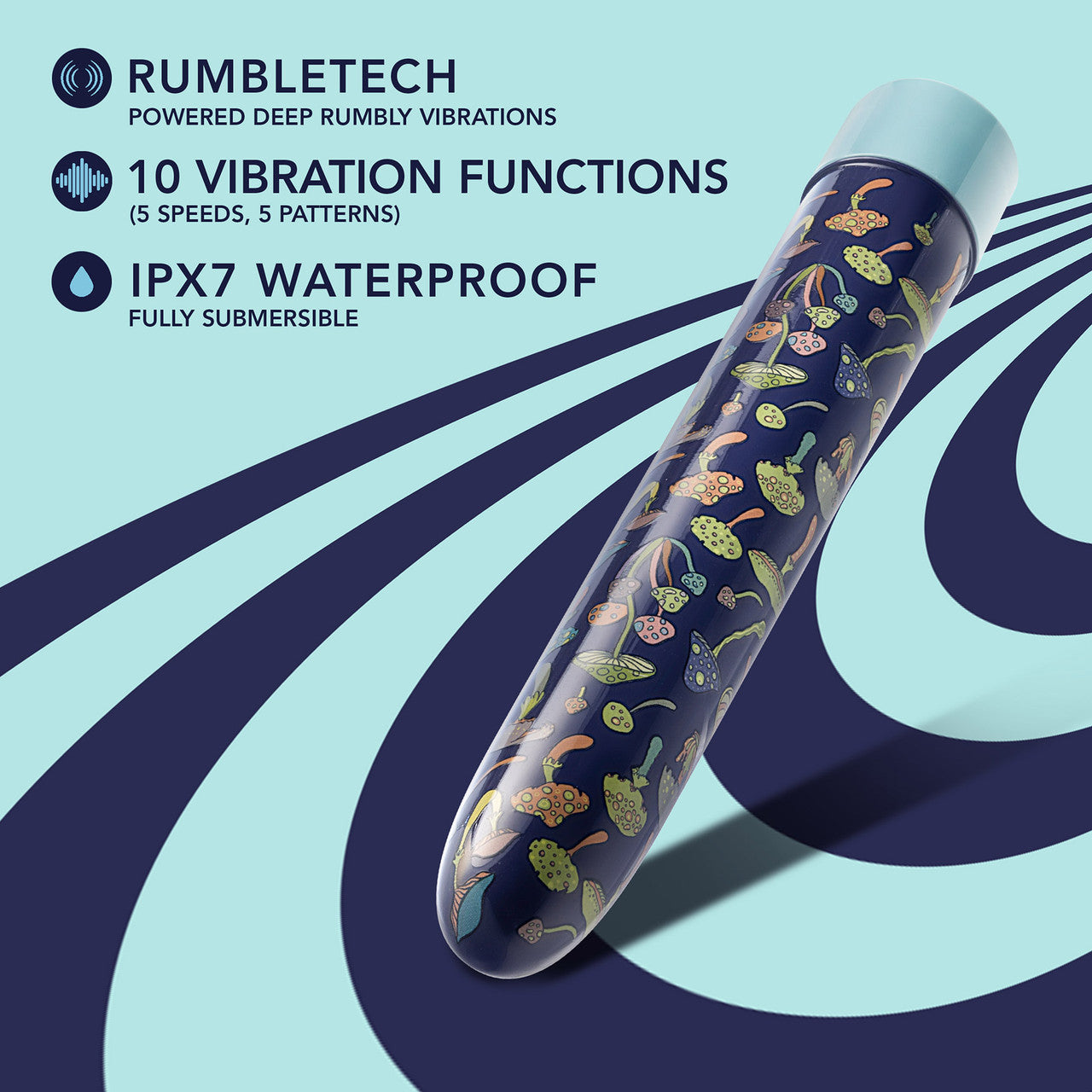 Limited Addiction Dreamscape Rechargeable Waterproof Slimline Vibrator By Blush - Blue