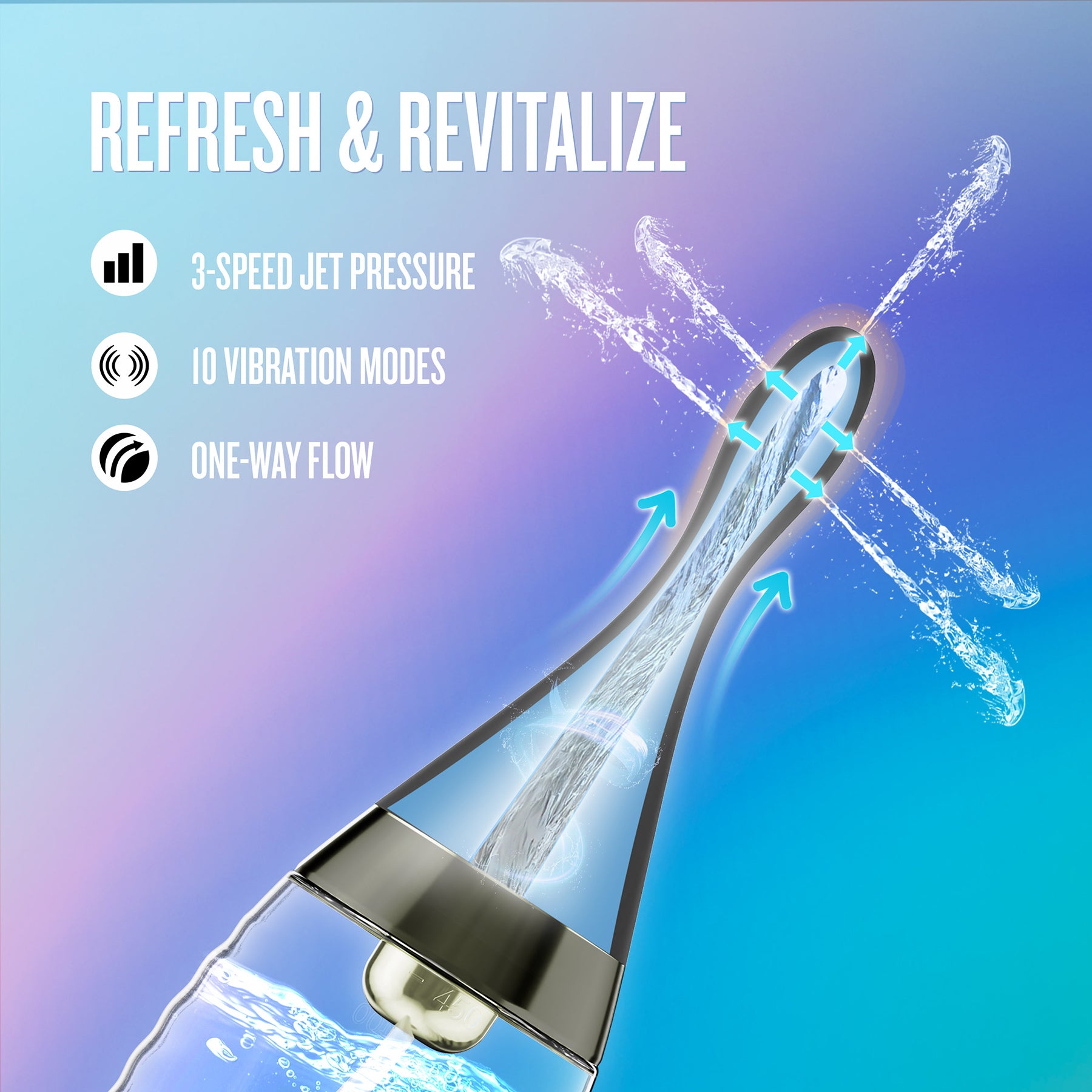 Anal Adventures Platinum Aqua Jet Premium Anal Douche With Remote By Blush