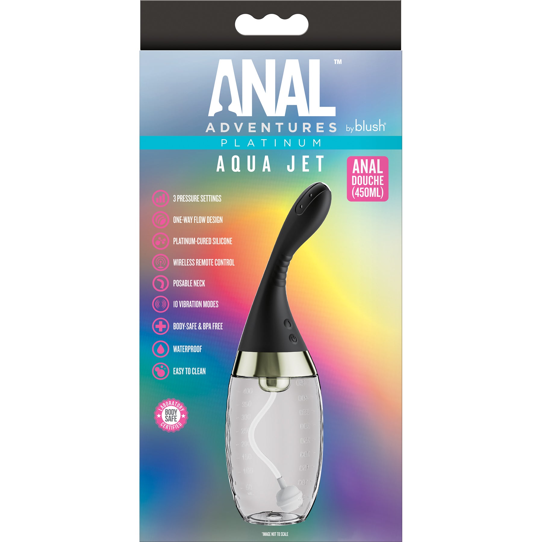 Anal Adventures Platinum Aqua Jet Premium Anal Douche With Remote By Blush