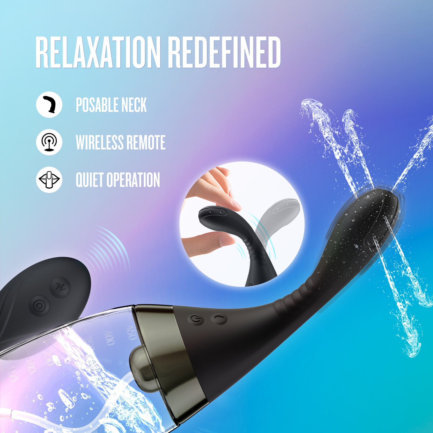 Anal Adventures Platinum Aqua Jet Premium Anal Douche With Remote By Blush