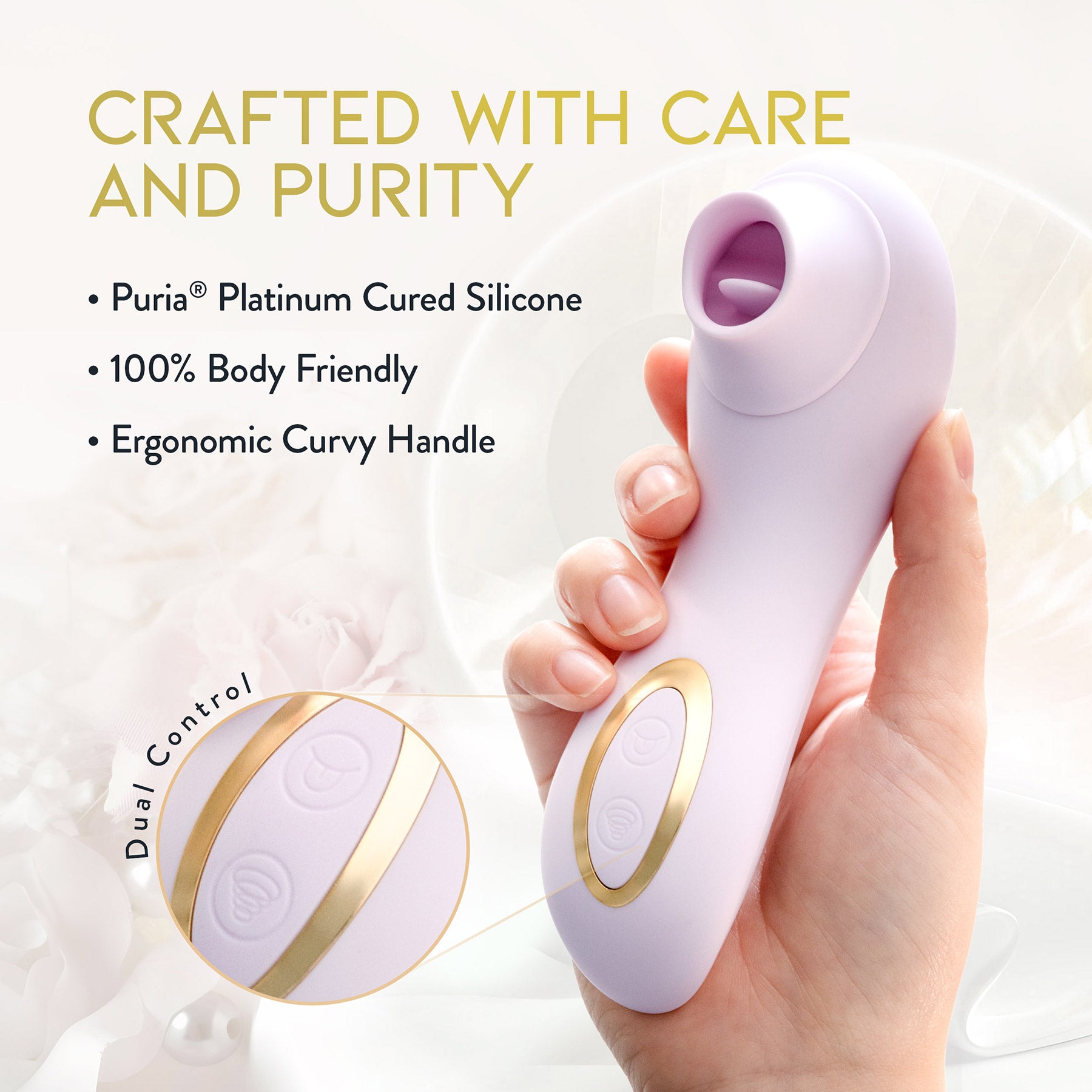 Delice Fleur Air Pulsing Rechargeable Silicone Clitoral Vibrator