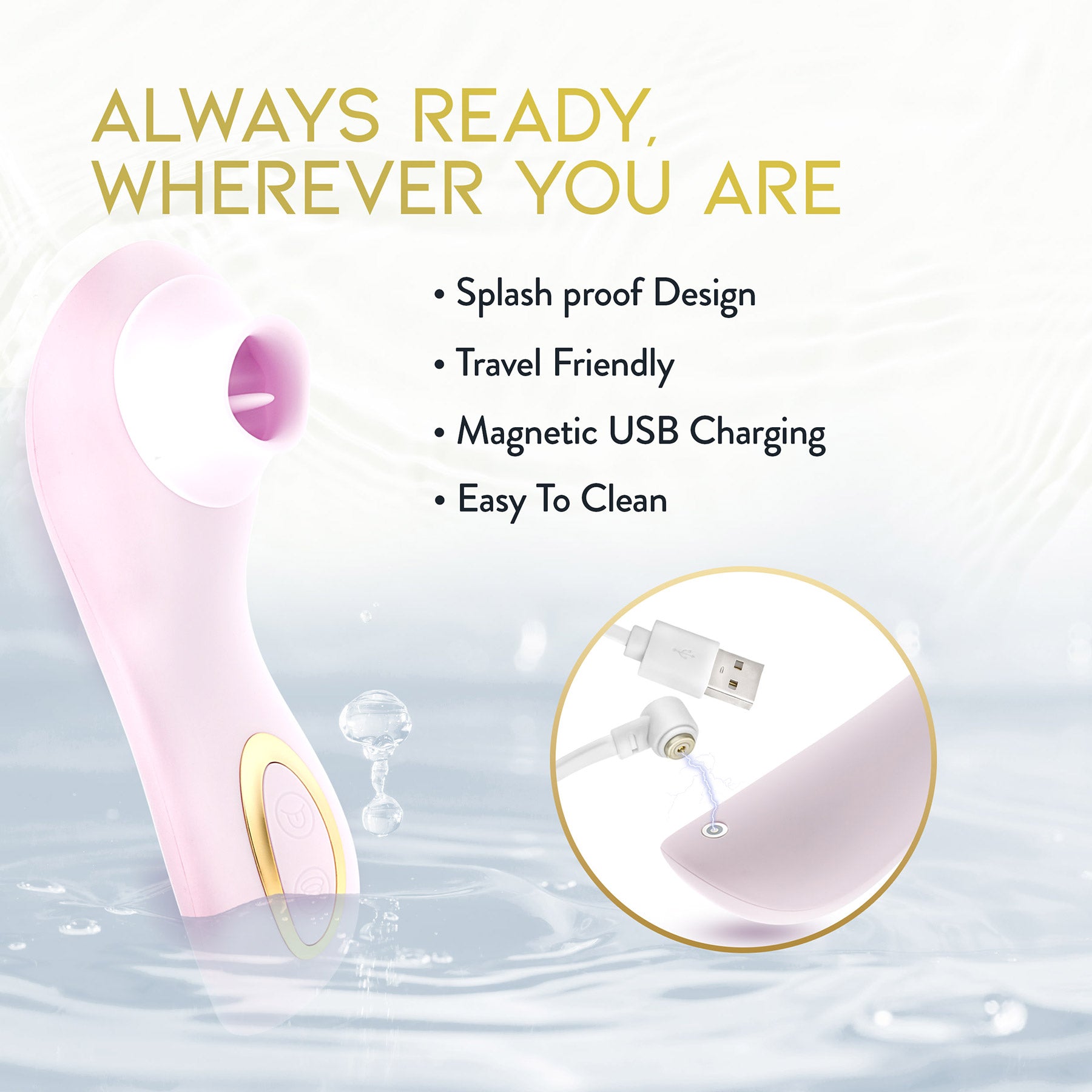 Delice Fleur Air Pulsing Rechargeable Silicone Clitoral Vibrator
