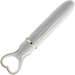 Delice Heartthrob Textured Rechargeable Silicone Vibrator By Blush - White Bouquet