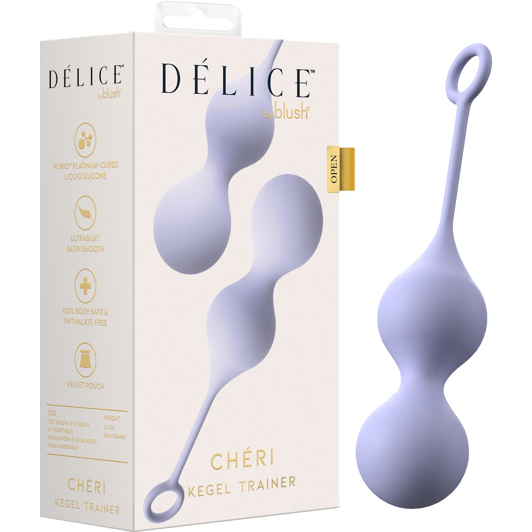 Délice Chéri Silicone Weighted Kegel Trainer By Blush